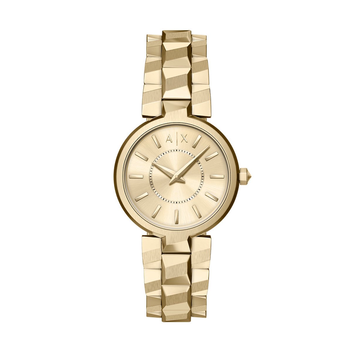 Armani Exchange AX4407 Vrouwen Horloge 34 mm - Goudkleurig