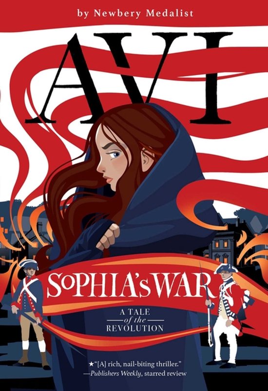 Couverture du livre 'Sophia's War' avec deux soldats de la révolution
