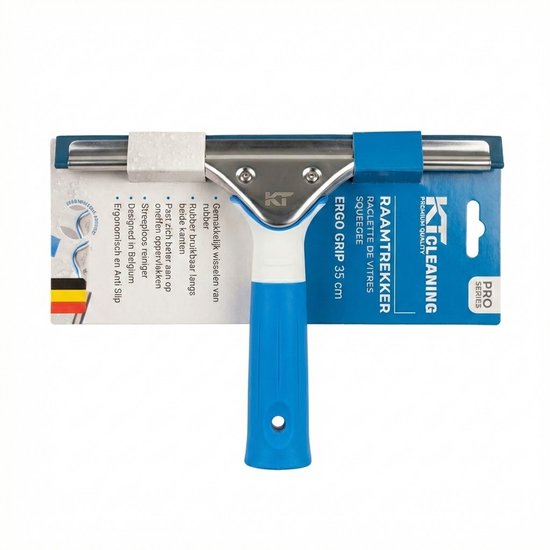 KT Cleaning - Raamtrekker Professioneel 35cm met Ergo Handvat - Raamwisser met Verwisselbaar Rubber - Douchewisser voor een streepvrij effect – Ramenwasser