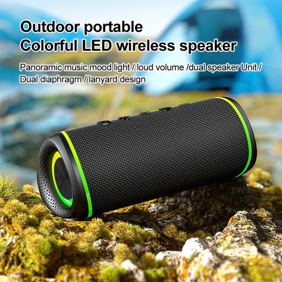 Draagbare Bluetooth Speaker met Krachtige Bass & RGB-Verlichting van Merkloos — afbeelding 4