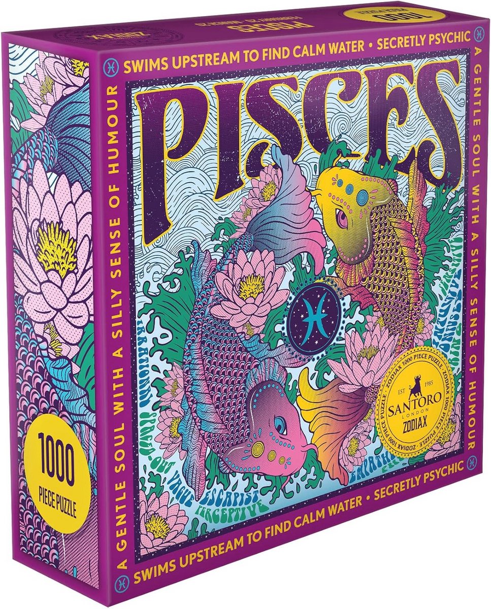 1000 Stukjes Legpuzzel Vissen Thema - Geschikt voor Volwassenen en Kinderen - Astrologie & Horoscoop Puzzel als Cadeau