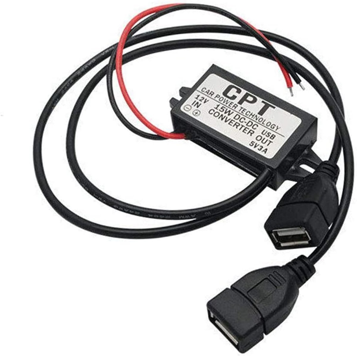 Spanningsregelaar 12V naar 5V met Dubbele USB Uitgang - 3A Vermogensadapter