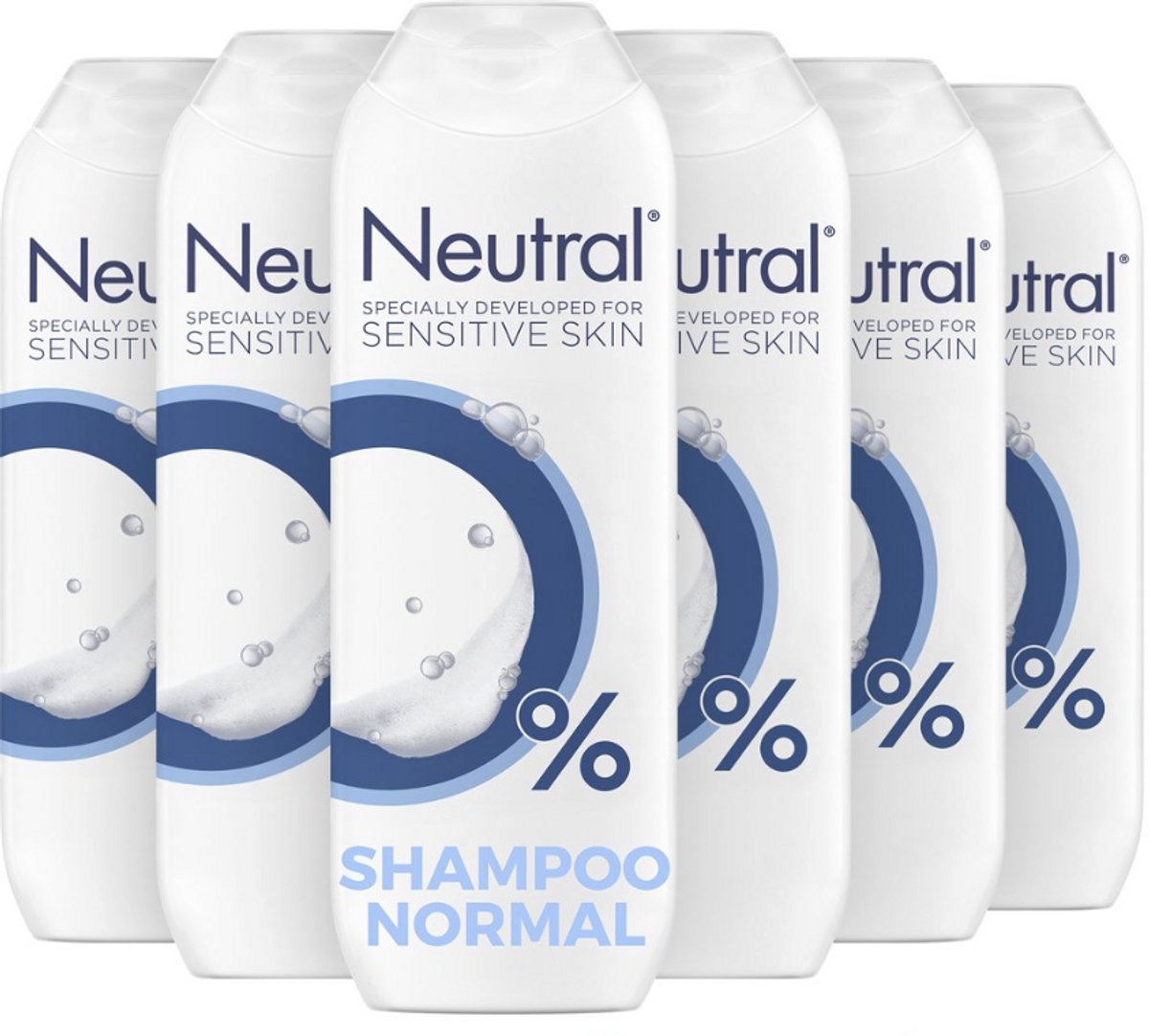 Neutral 0% Shampoo - Normaal - bevat 0% parfum en 0% kleurstof - 8 x 250 ml