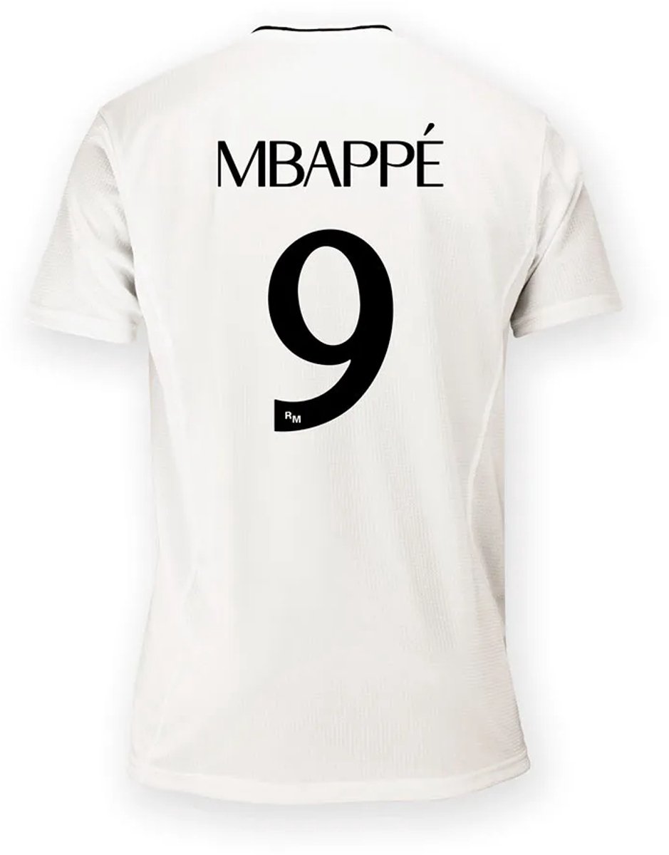 Real Madrid 24/25 Mbappe Thuis T-shirt Met Korte Mouwen Wit XL