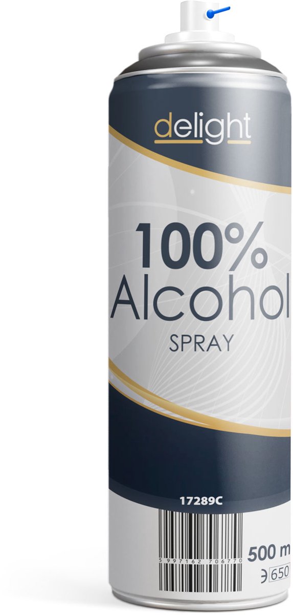 100% Alcohol Spray - 500ml - Reinigend & Ontvetten - Sneldrogend - Voor Elektronica Onderhoud - Niet Geschikt Voor Huid of Consumptie [17289C]