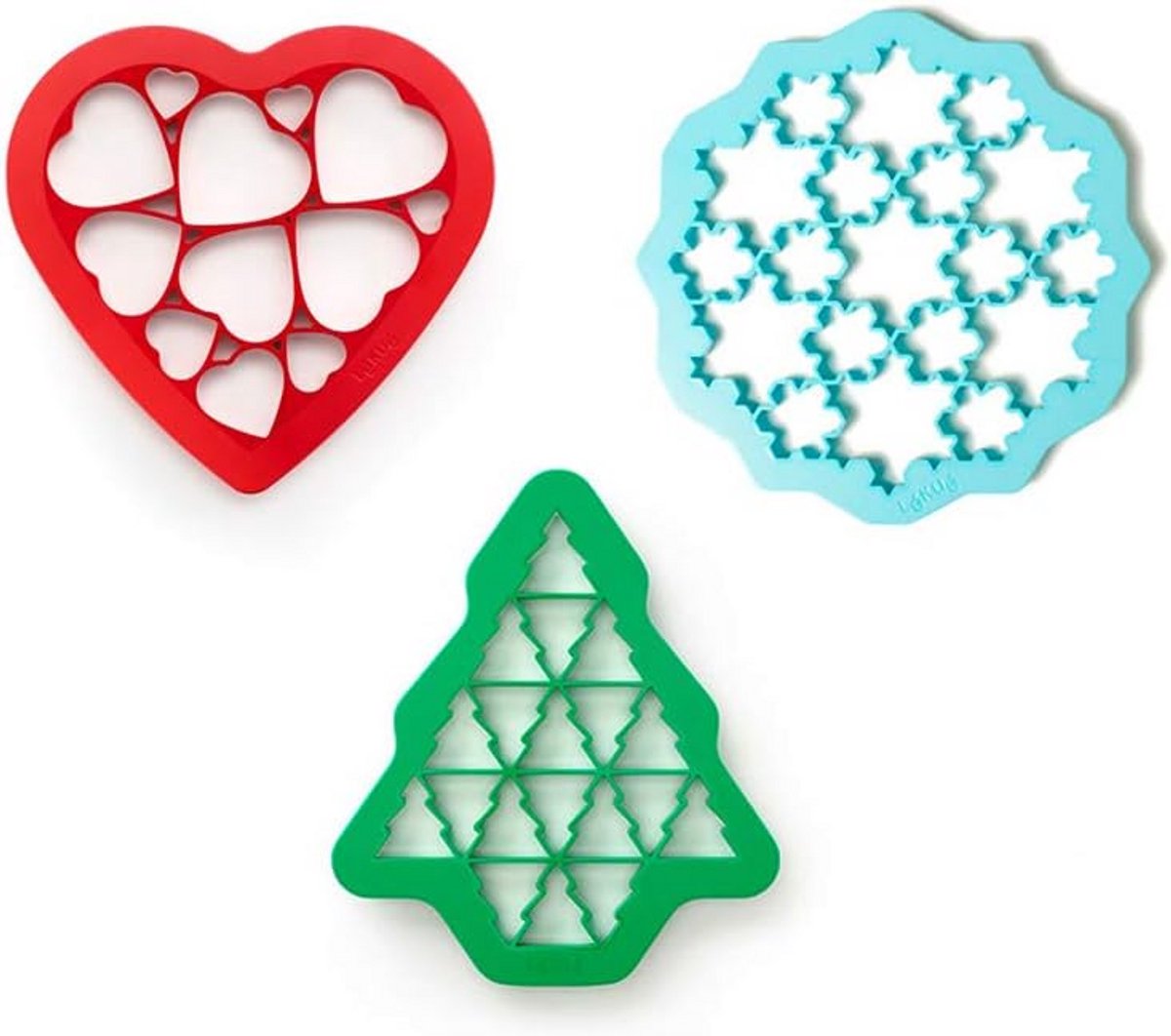 Kerstkoekjes Uitsteekvormpjes Set met 3 Verschillende Sjabloon Vormen