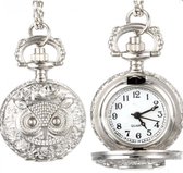 Horloge- Ketting- Uil- Zilverkleur- 27 mm- Dames-Charme Bijoux