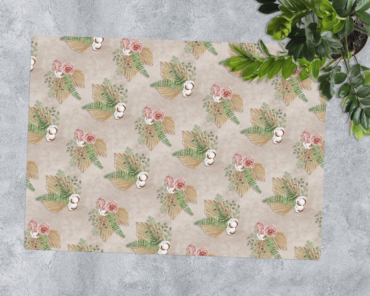 Coloray Vloerbeschermer - Bloemarrangement Vloerbeschermer Bureaustoel - 100x70 cm - Veelkleurig Bureau Stoel Mat - Vloerbeschermer PVC - Mótif Bureaustoelmat - Rechthoekige Mat - Natuur Thema