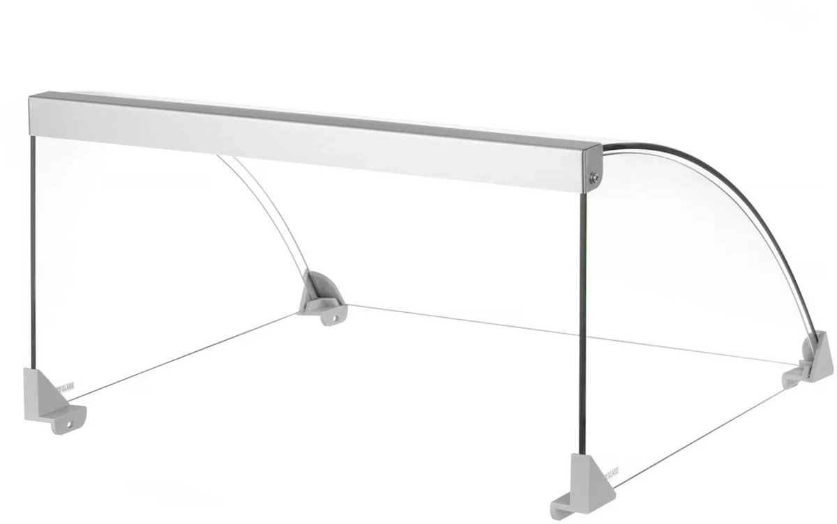HENDI Glazen afdekking voor worstenroller grill – energiebesparend – 470x325x240 mm