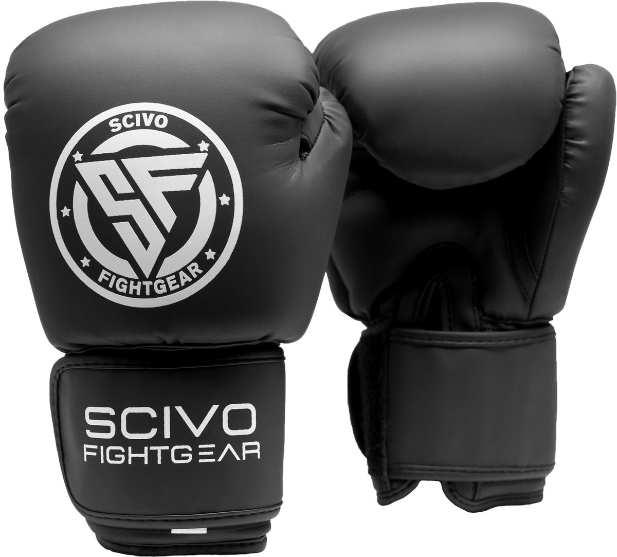Stealth Kickboxing Gloves PU Black/White (10OZ)