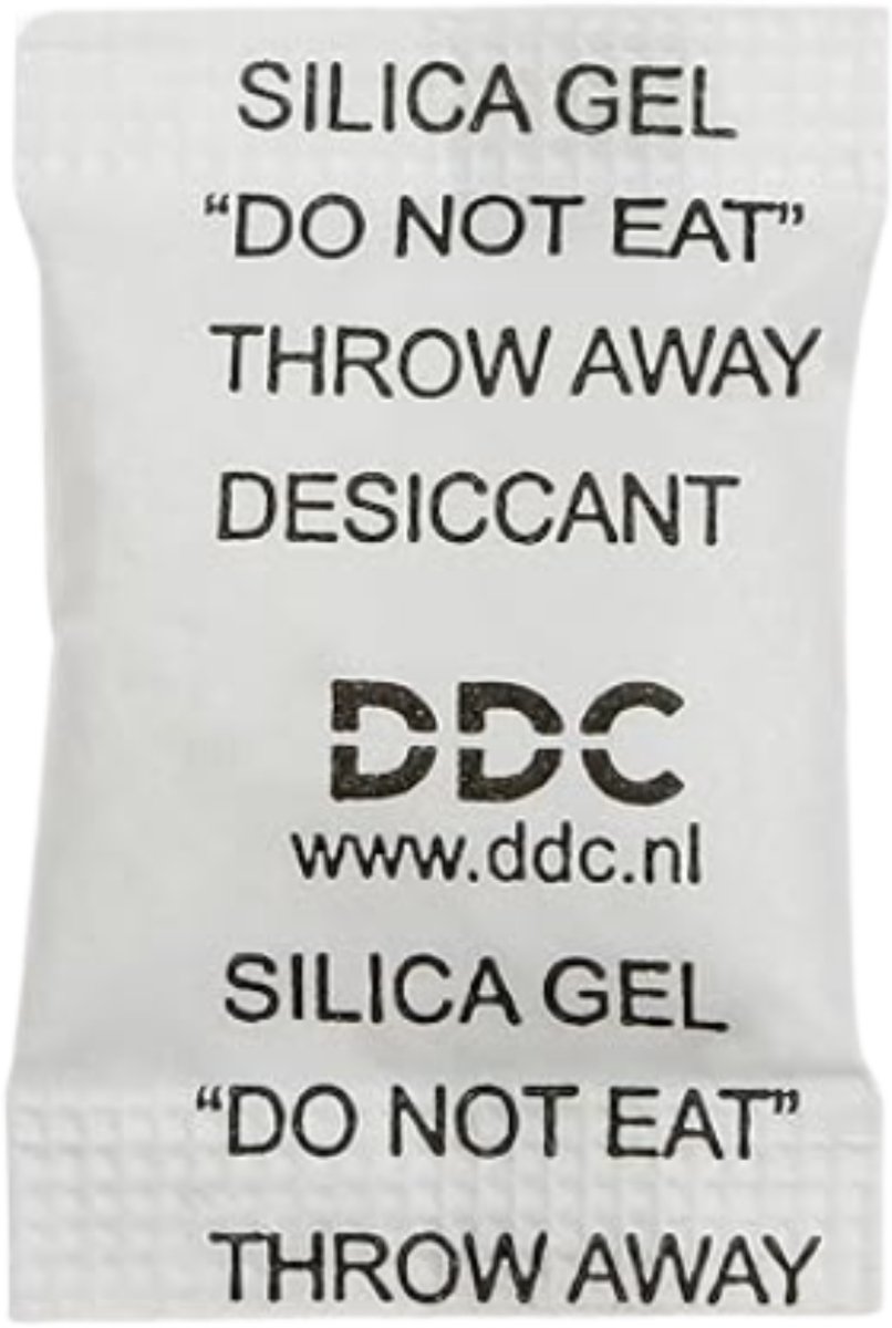 DDC Silica Gel 100 gram Non-Food droogzakje | 5 zakjes | Voor in alle verpakkingen en elektronica, componenten en goederen
