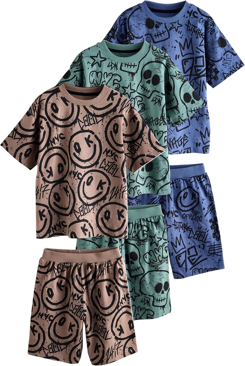 Set van 3 katoenen heren pyjamashorts