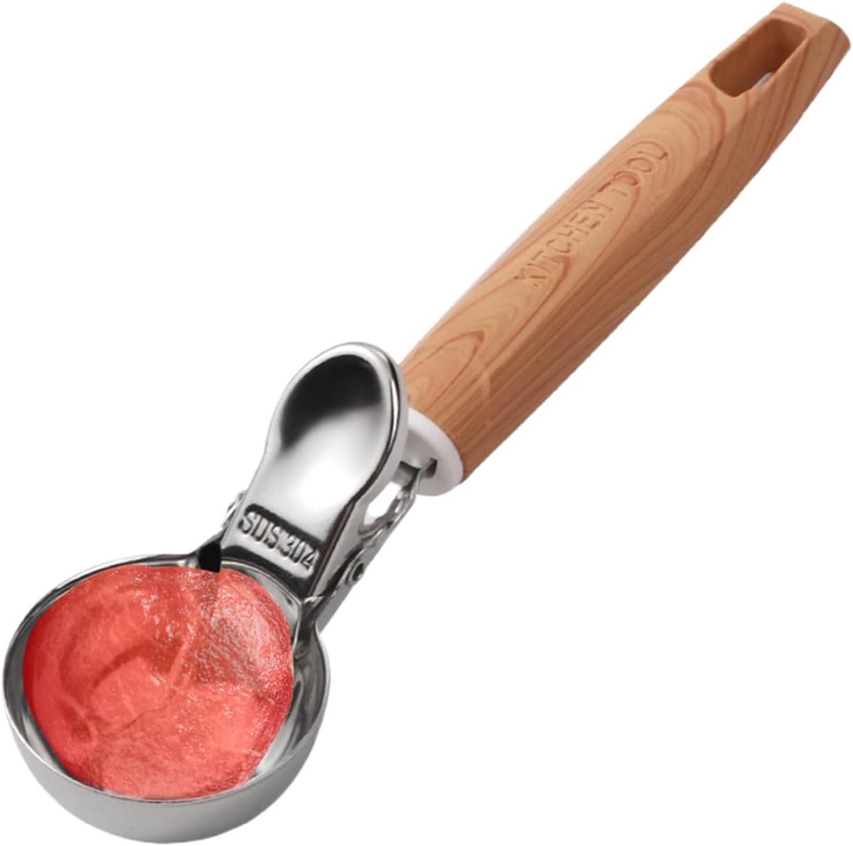 IJsschep - Koekjeslepel - Portie Controle - Trigger Release - 21 x 5 cm - Zilver