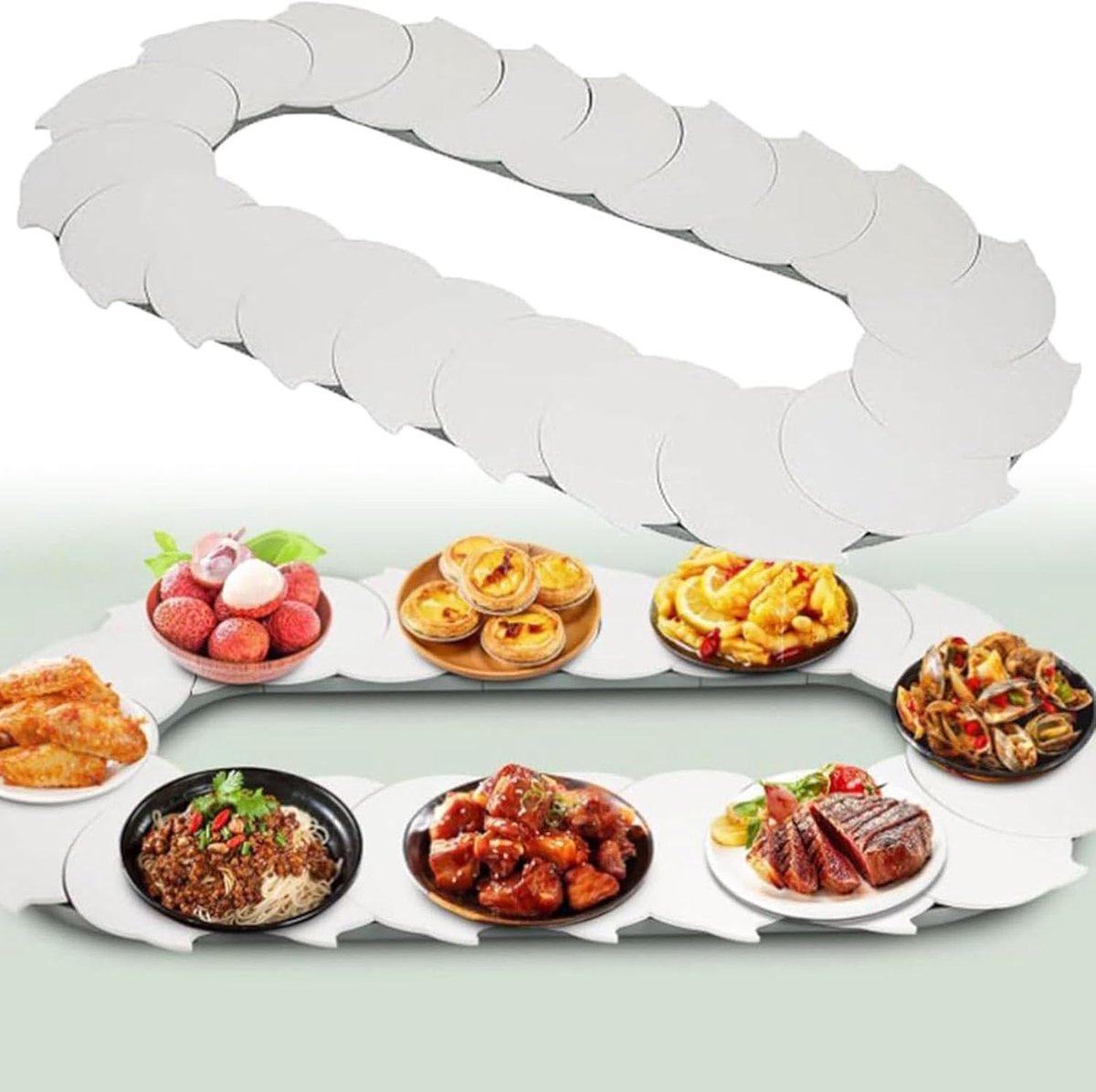 Draaibaar Plateau - Draaitafel Serveertafel - Gerechten Delen - Soepele Rotatie - 1 Meter