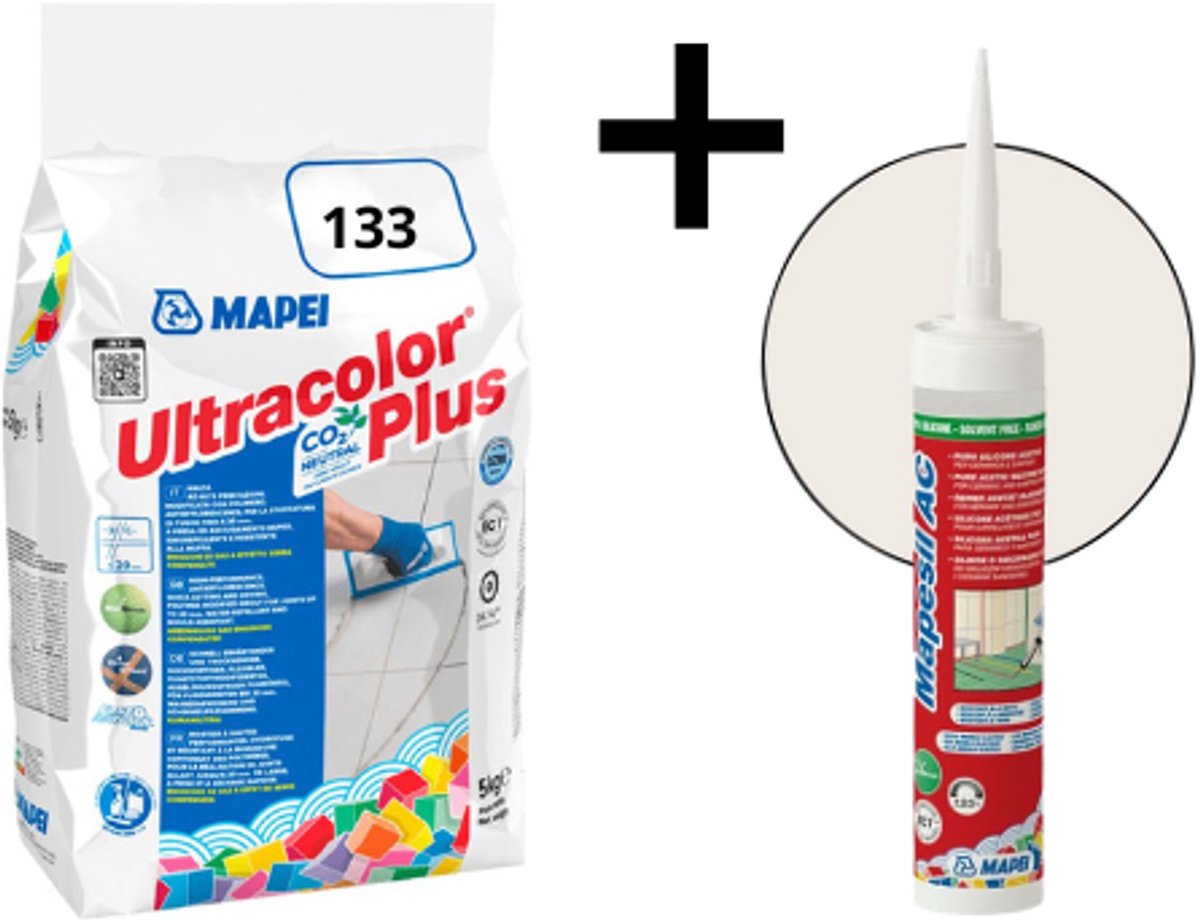 Combipakket Mapei Ultracolor Plus kleurcode 133 + siliconen kit kleurcode 133