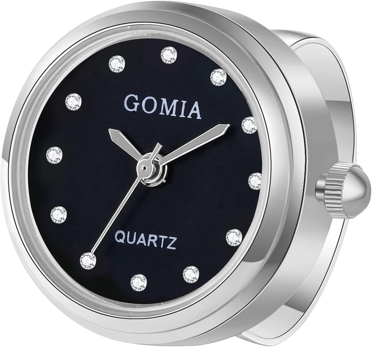 Ring Horloge - Vingerhorloge Dames - Tijd Aflezen - Verstelbare Band - 14 x 12 x 2 cm - Zilver Goudkleurig