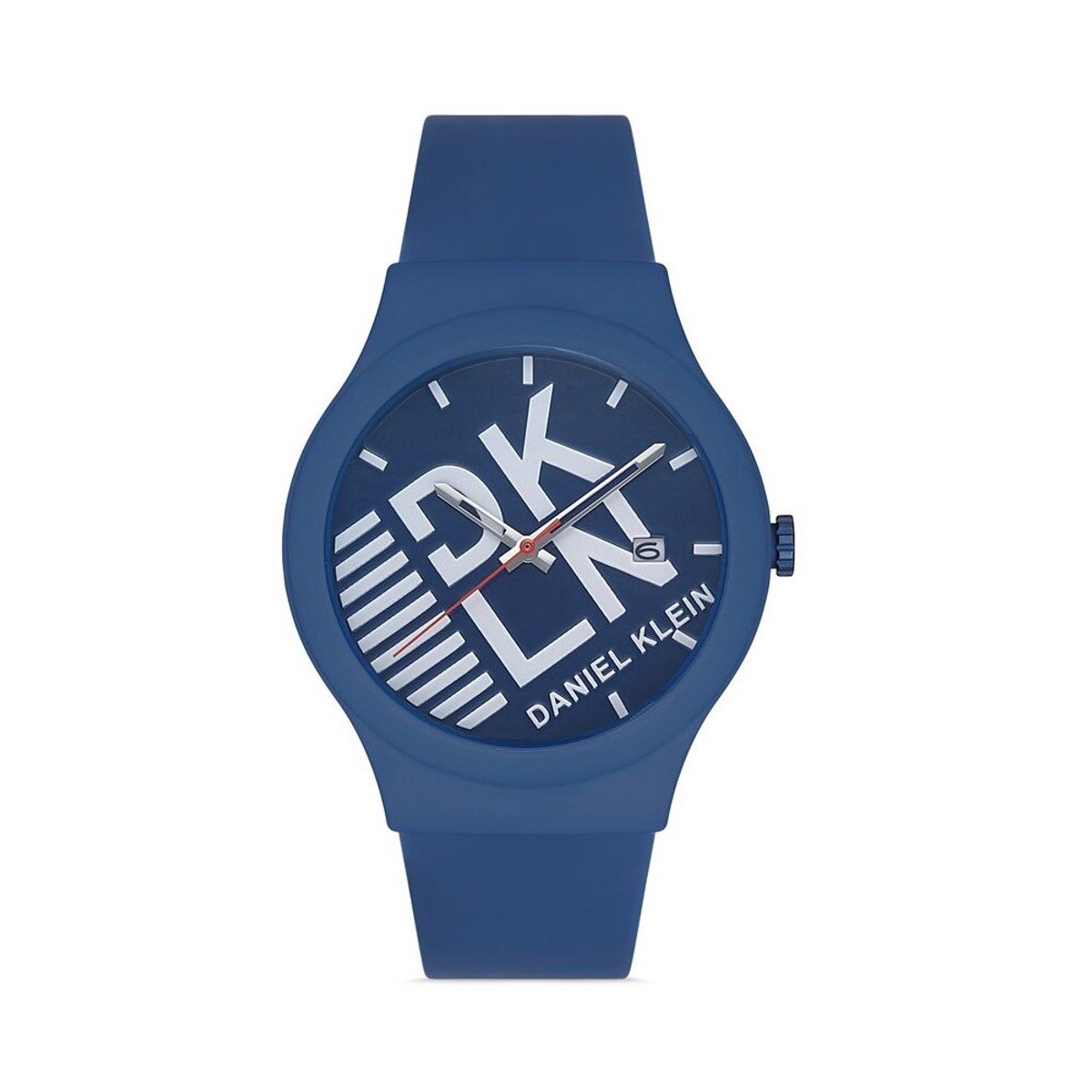 Daniel Klein DK.1.12976-4 - Horloge - Analoog - Mannen - Heren - siliconen band - rond - Blauw - Zwart - Wit