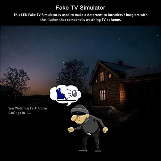 Anti-inbraak TV Licht - Woning Beveiliging - Huis Beveiligen - Simuleert TV Kijken - 85x35x90mm — afbeelding 5