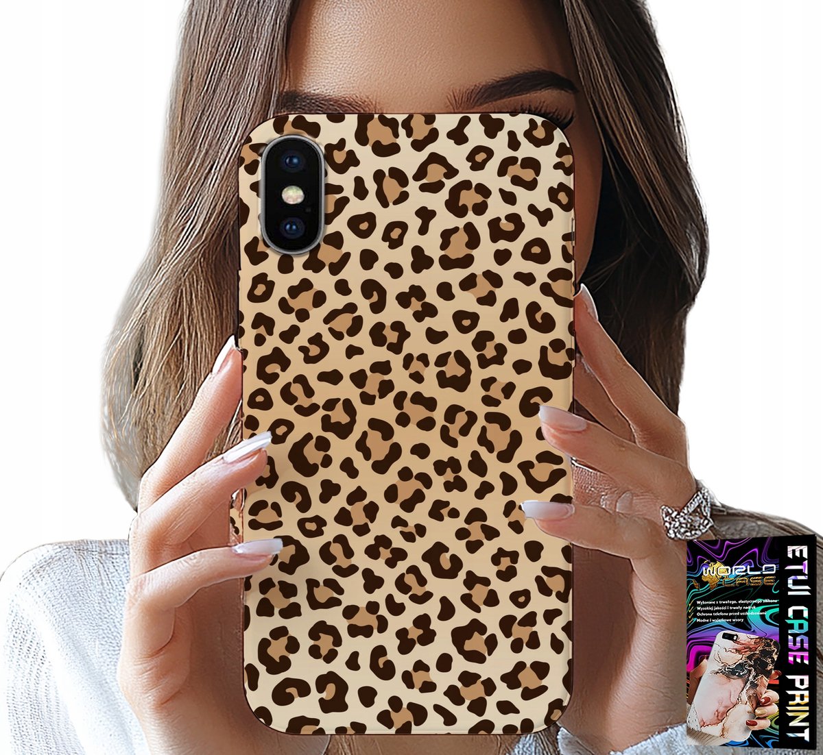 iPhone XS Max hoesje - Luipaardprint achterkant, modieuze vrouwelijke patronen