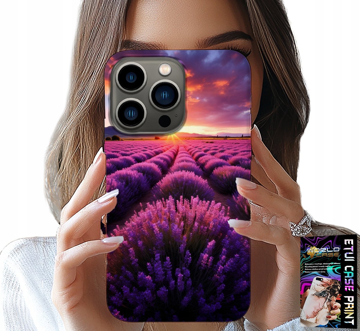 iPhone 14 Pro Max hoesje - Lavendelveld, prachtige landschappen, patronen