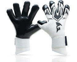 Keepershandschoenen - Winterhandschoenen Voetbal - Bescherming Koude Handen - G-TEC Megagrip Latex - Maat 7 - Wit Zwart