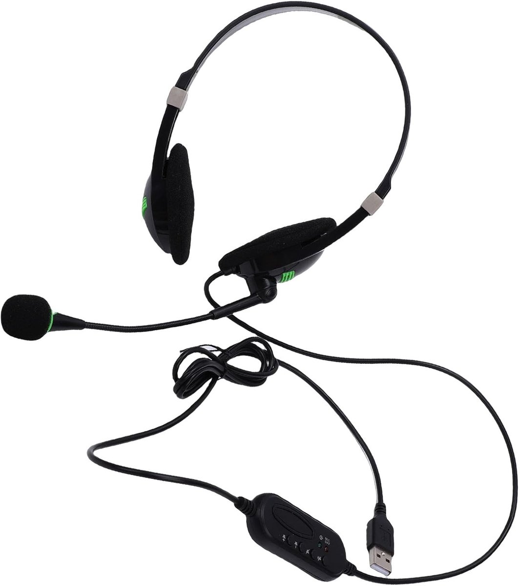USB Headset - Kantoor Hoofdtelefoon - Online Vergaderingen - Ruisonderdrukking - 40mm Drivers - Zwart
