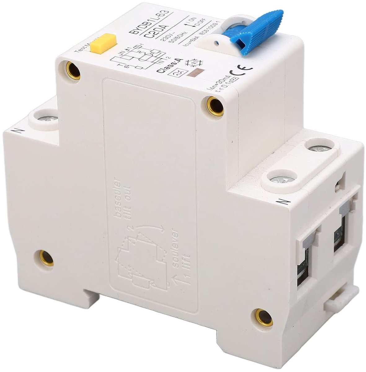 Installatieautomaat - Stroomonderbreker Zekering - Woning Techniek - Type A Lekbescherming - 20A 230V