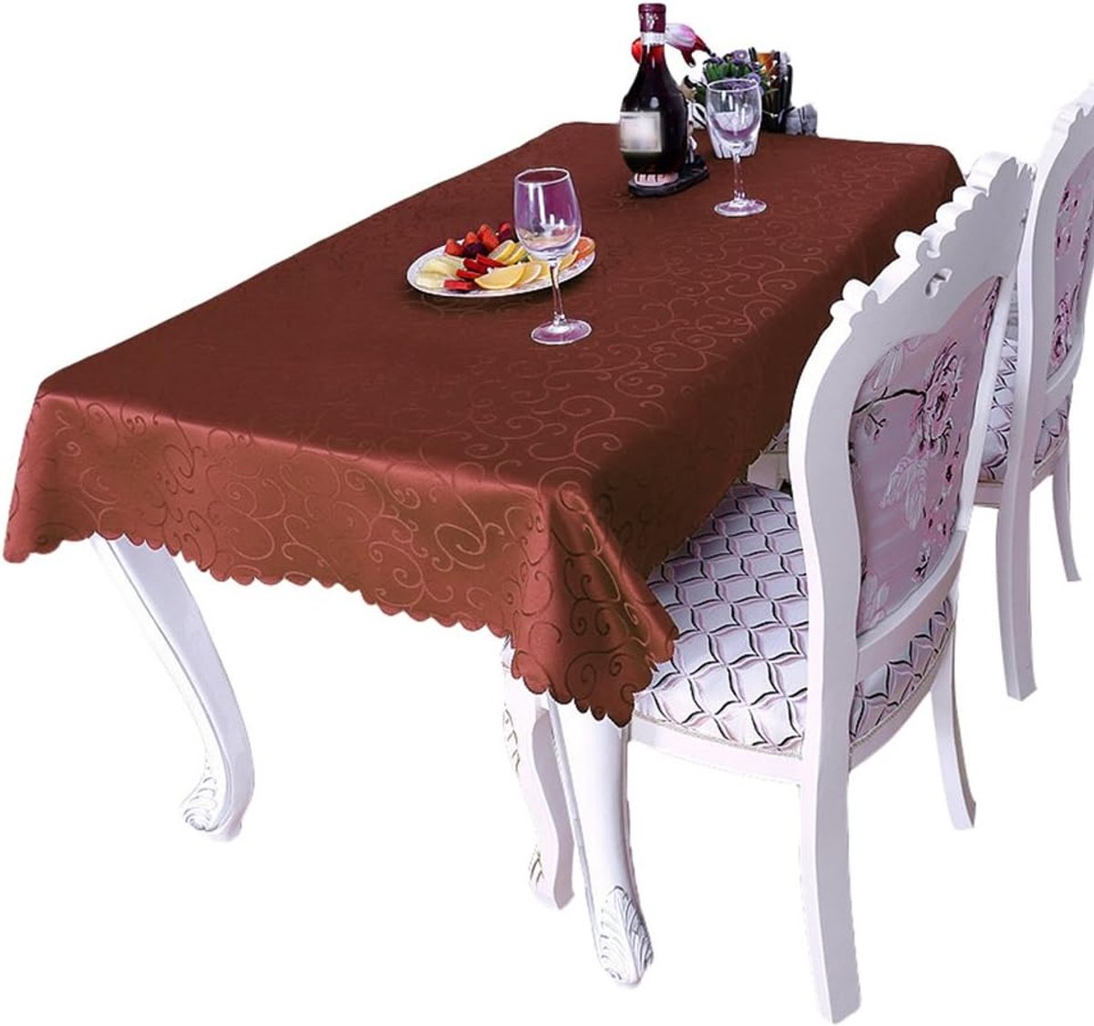 Tafelkleed - Damast Jacquard - Horeca Gebruik - Machinewasbaar - 120 x 180 cm - Zoals Afgebeeld