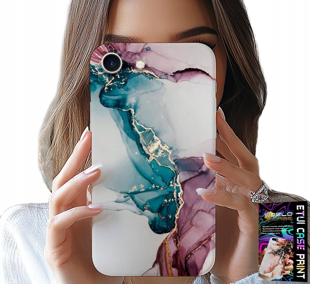 HOESJE VOOR IPHONE 7 / 8 / SE2 - ELEGANT MARMERMODIEUS VROUWELIJK HOESJE