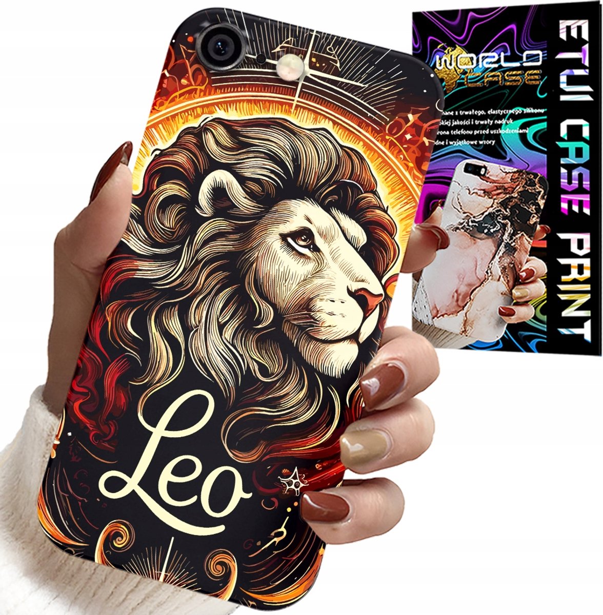 HOESJE VOOR IPHONE (6 PLUS) - LEEUW, STERRENBEELD ASTRONOMIE, HOESJE + GLAS