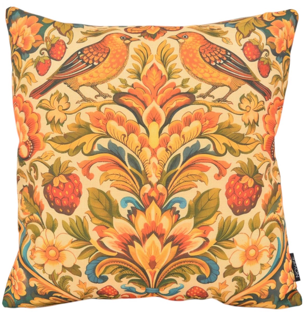 NOVÉE Sierkussen Heritage Bloom Groen | 45x45 cm | Katoen/Linnen groen-multi