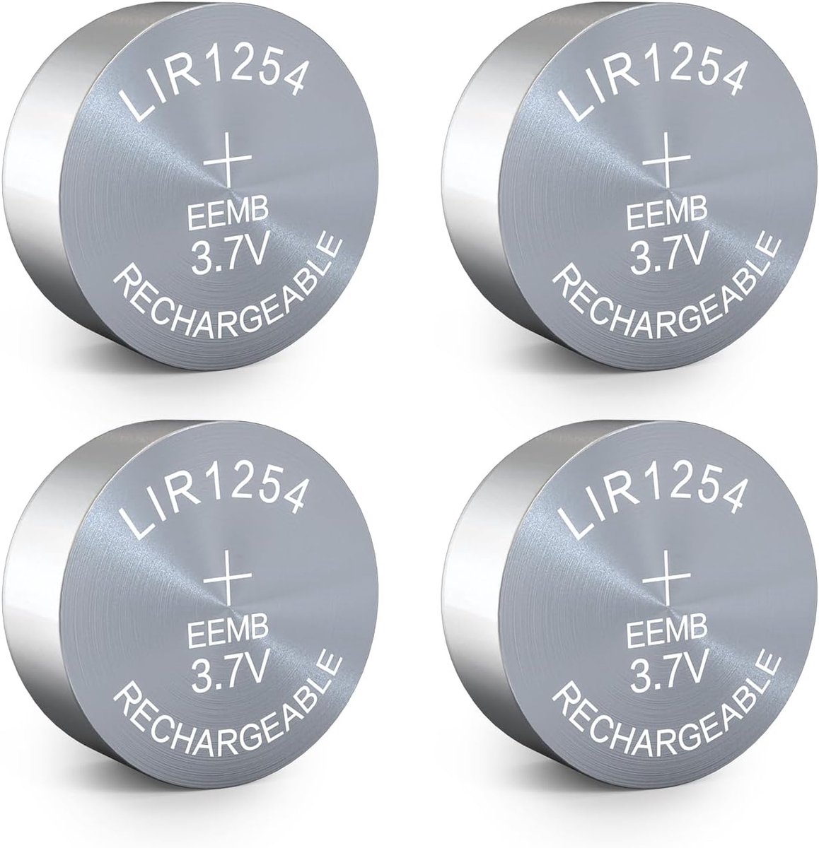 Oplaadbare Knoopcel Batterij - Lithium Ion Cel - Draagbare Apparaten - Set van Vier - 12mm Diameter