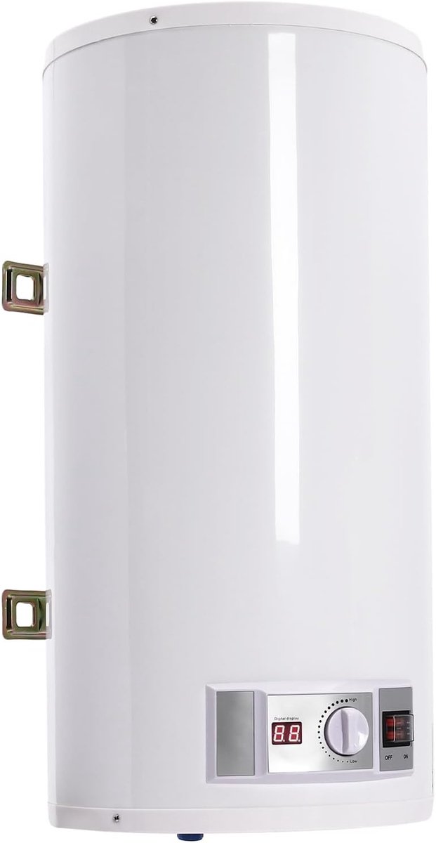 Elektrische Boiler - Doorstroomverwarmer - Direct Warm Water - 80 Liter Capaciteit - 70x34cm - Wit