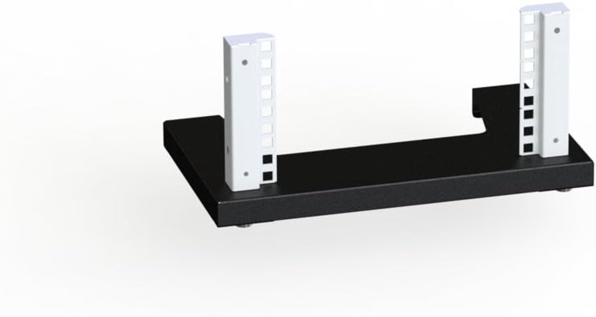 Rekstandaard 10 inch - Serverkast rek - Apparatuur opbergen - Open 3HE ontwerp - 25.4cm hoog - Zwart