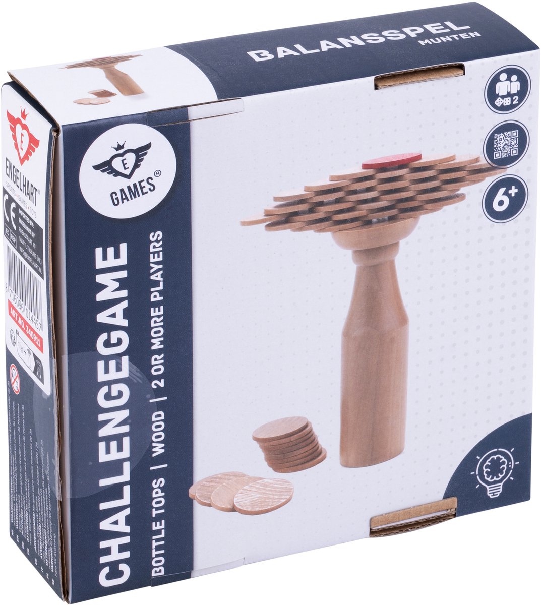 Balansspel met Munten – Spel voor 2 of Meer Spelers – Oog-Handcoördinatie – Behendigheidsspel voor Kinderen en Volwassenen – Engelhart