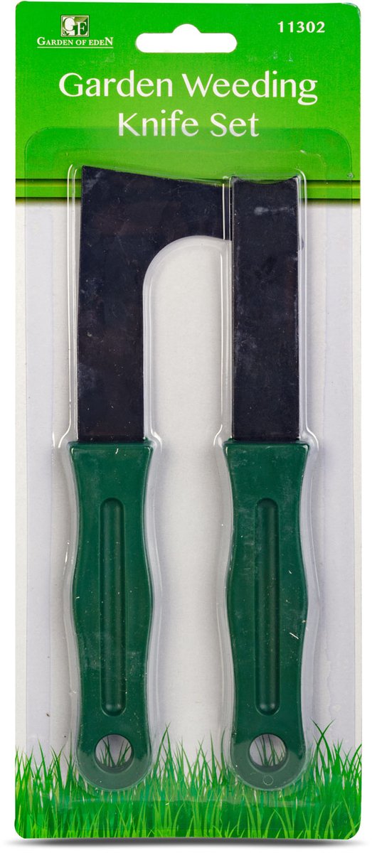 Onkruidmes Set 2 Stuks 20 cm - Onkruid Verwijderaar - Tuinmes met RVS Blad - Anti-Slip Handgreep - Voor Onkruid & Mos [11302] — afbeelding 2