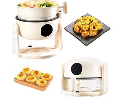 Heteluchtfriteuse - Dubbele Airfryer - Gezond Koken - Stoom Frituurmodus - 26 x 23 x 21 cm