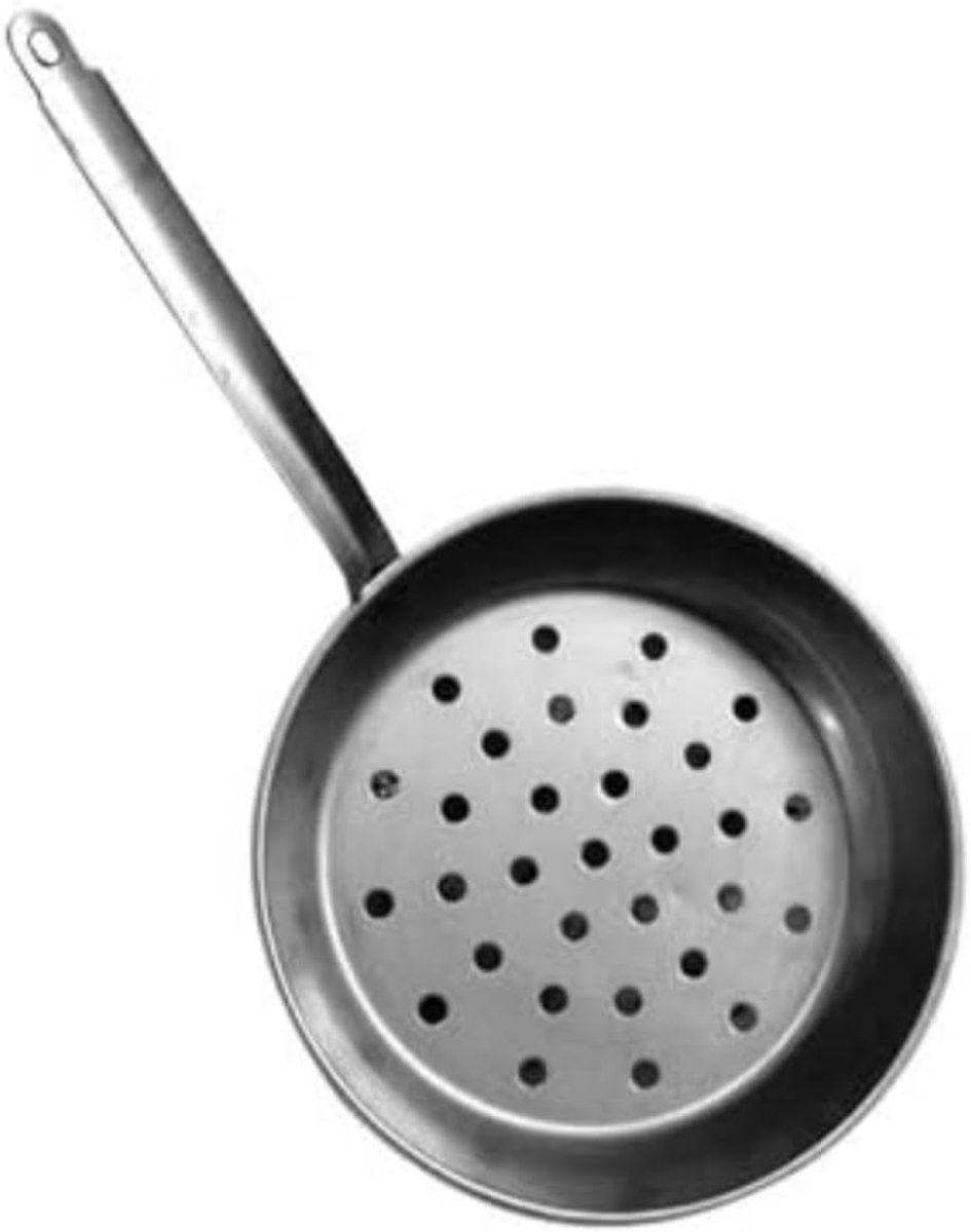 Kastanjepan - Grillpan - Kastanjes Grillen - Geperforeerde Plaat - 28 cm Diameter