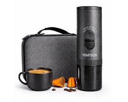 Yemtech® Draagbare Espressomachine – 3 in 1 Elektrische Draagbare Koffiemachine - Ruim 100 ml - Espresso machine - Espressomachine voor Auto Camping Vrachtwagen – Inclusief Draagkoffer