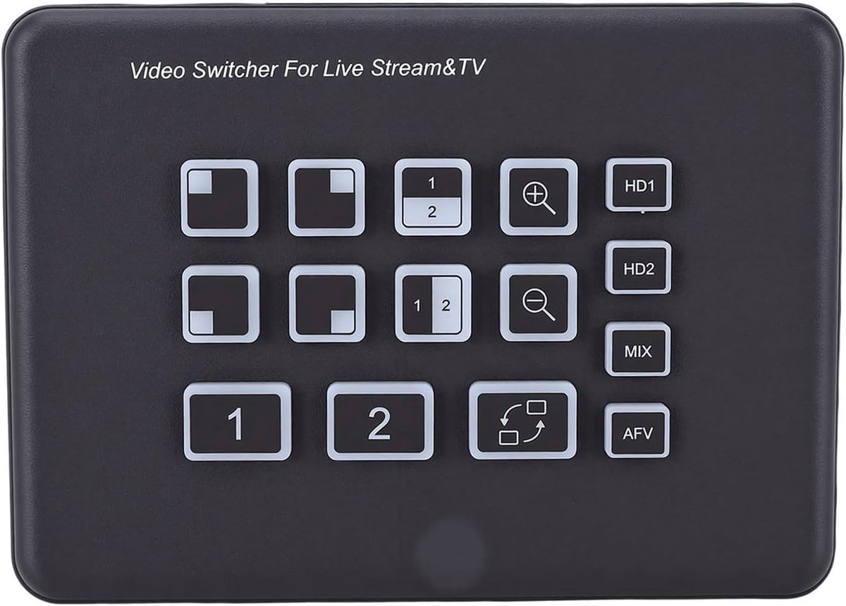 Live Stream Switcher - Video Mixer - Live Uitzendingen - Lage Latentie - 2x 1080P HDMI - Zwart