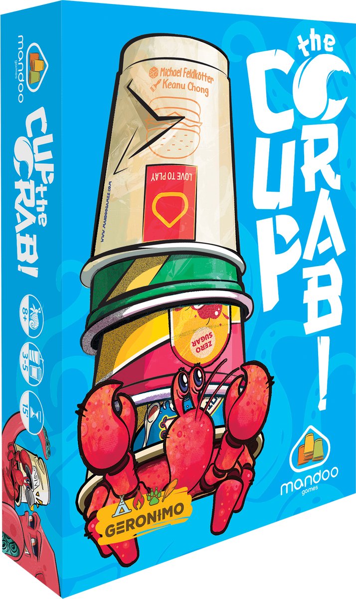 CUP THE CRAB - GERONIMO GAMES - KAARTSPEL - VANAF 8 JAAR OUD - VAN 3 TOT 5 SPELERS
