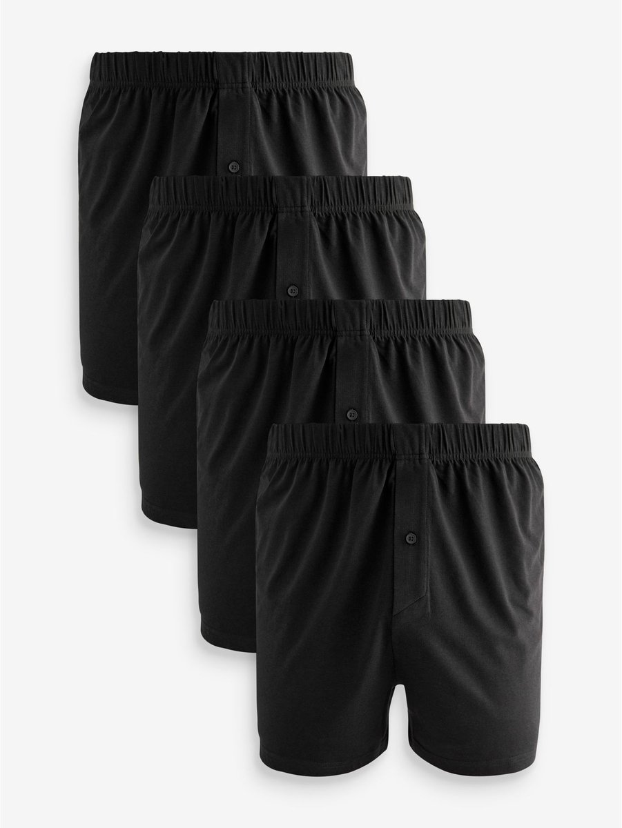 Next - Heren - Essential Loose Boxers 4 Pack - Zwart