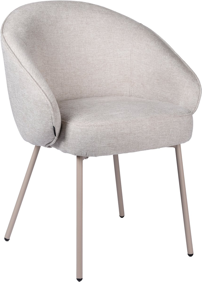 ExitoDesign OTILO - Eetkamerstoel - Beige Stof - Hoge Armleuningen