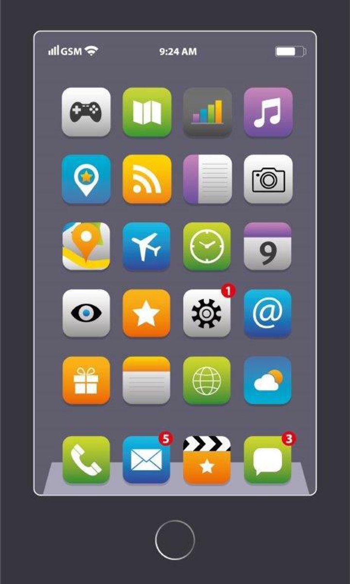 Detexpol - Kinderhanddoek 30x50 cm - Emoticons - Grafiet - Katoen