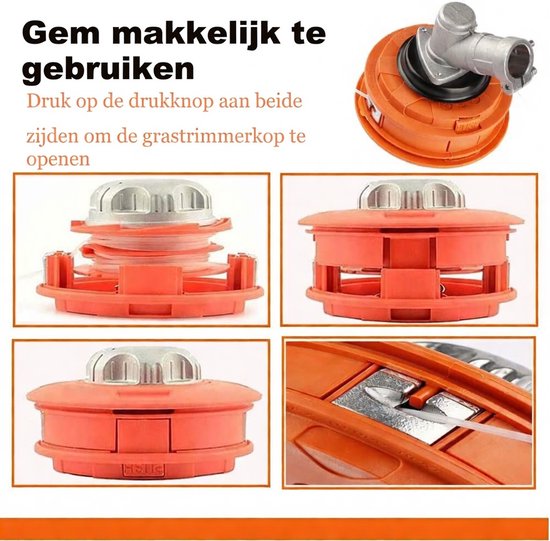 Universele Grastrimmer Draadspoelen voor Bosmaaier - Sterke Vervanging Maaikop Spoelen van Universele — afbeelding 3