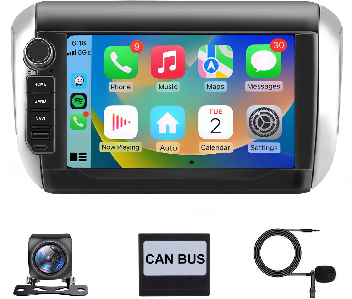 Junsun Android 15 Autoradio Geschikt voor Peugeot 208/2008 Accessoires - Achteruitrijcamera - Draadloze CarPlay & Andriod Auto, 8-inch HD Touchscreen, Bluetooth, GPS Navigatie, WiFi, Microfoon, RDS, 2GB + 64GB, DSP, FM, SWC, 2DIN, Quad-core processor