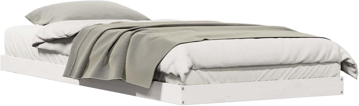 Bedframe Massief Hout - Lage Bedvoet Platform - Moderne Slaapkamer - Stevig Grenenhout - 213.5 x 94 x 9 cm