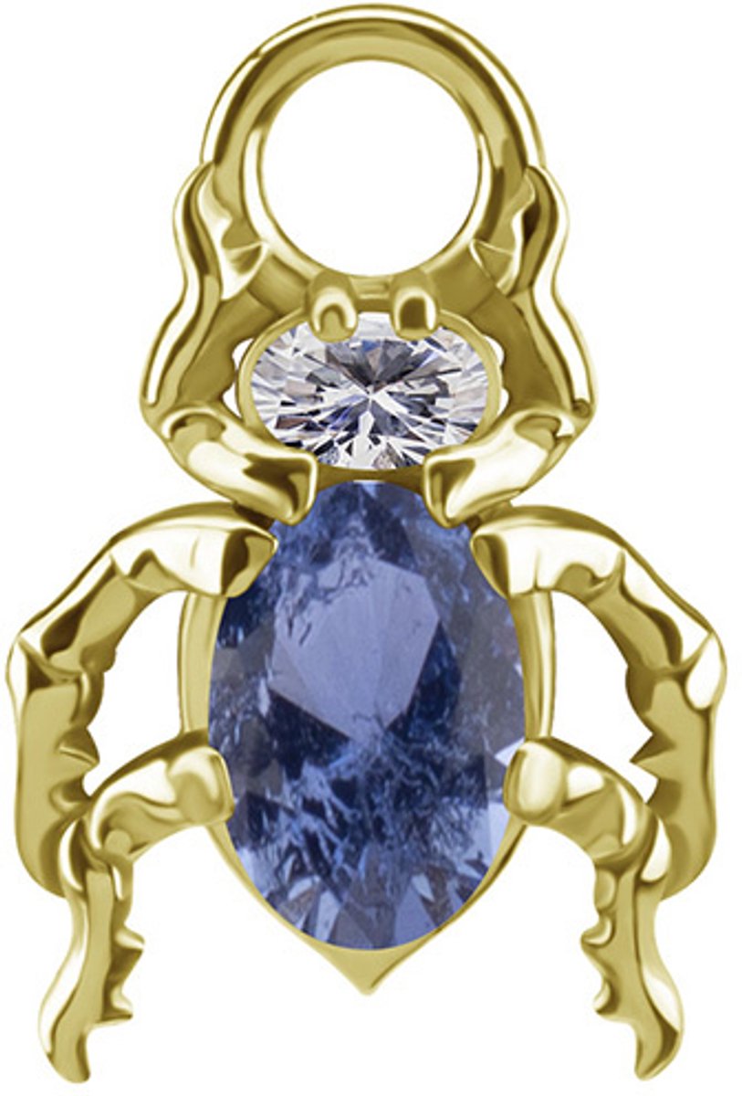 Crazy Needles - Charms - Cobalt-Chrome - Goud - Nano Gems Tanzaniet