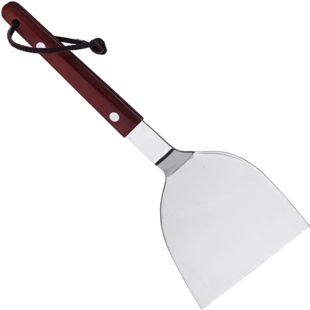 Pizzaschep Hout - Transfertool Bakken - Oven Gebruik - Glijdend Oppervlak - 22 cm Breed - Zilver