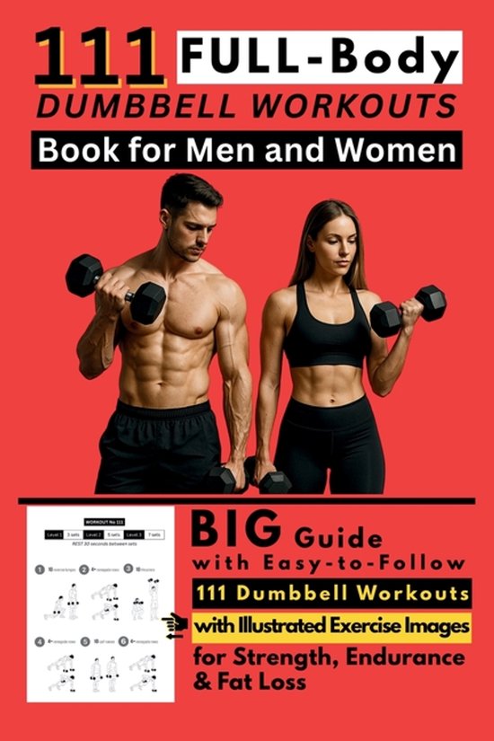 111 Full Body Dumbbell Workouts Book for Men and Women - cover